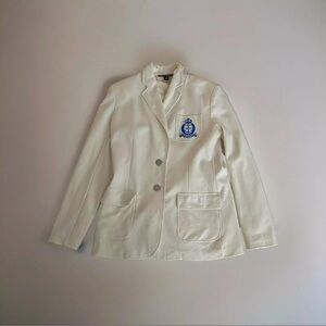 WORN ONCE!! RALPH LAUREN
Crest-Patch Modern Ponte-Blazer